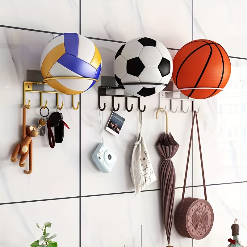 Support De Rangement De Basket ball Mural Fer Multi usages - Temu France