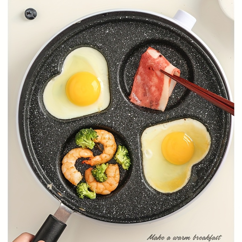Egg Pan Omelette Pan, 4-cup Nonstick Egg Frying Pan, Healthy Granite Egg  Cooker Pan Egg Skillet For Breakfast, Pancake, Plett, Crepe Pan, Suitable  For Gas Stove & Induction Cookware, Kitchen Accessories 