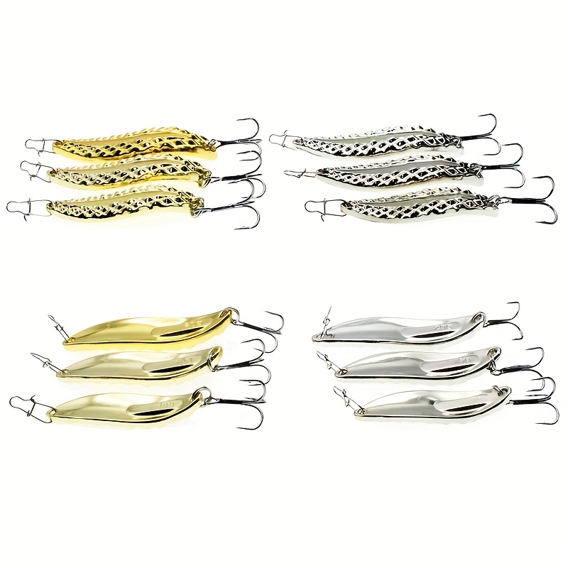 CWSDXM Fishing Spoons Fishing Lures Casting Spoon Metal Jig Lure Trout Lures  for Freshwater/Saltwater, Reflective