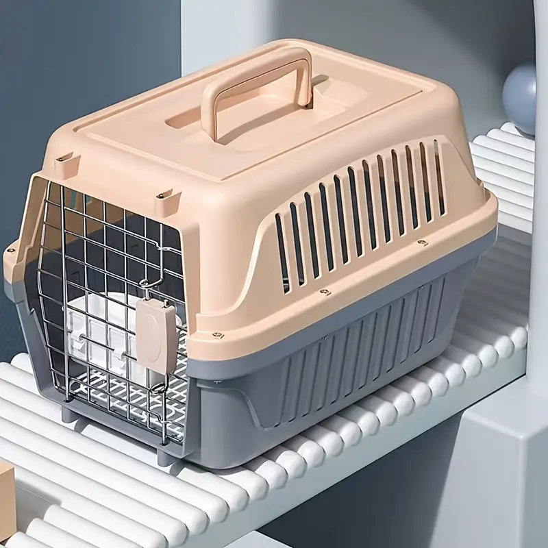 Pet Travel Carrier Cat Airline Crate Pet Cage For Dog - Temu