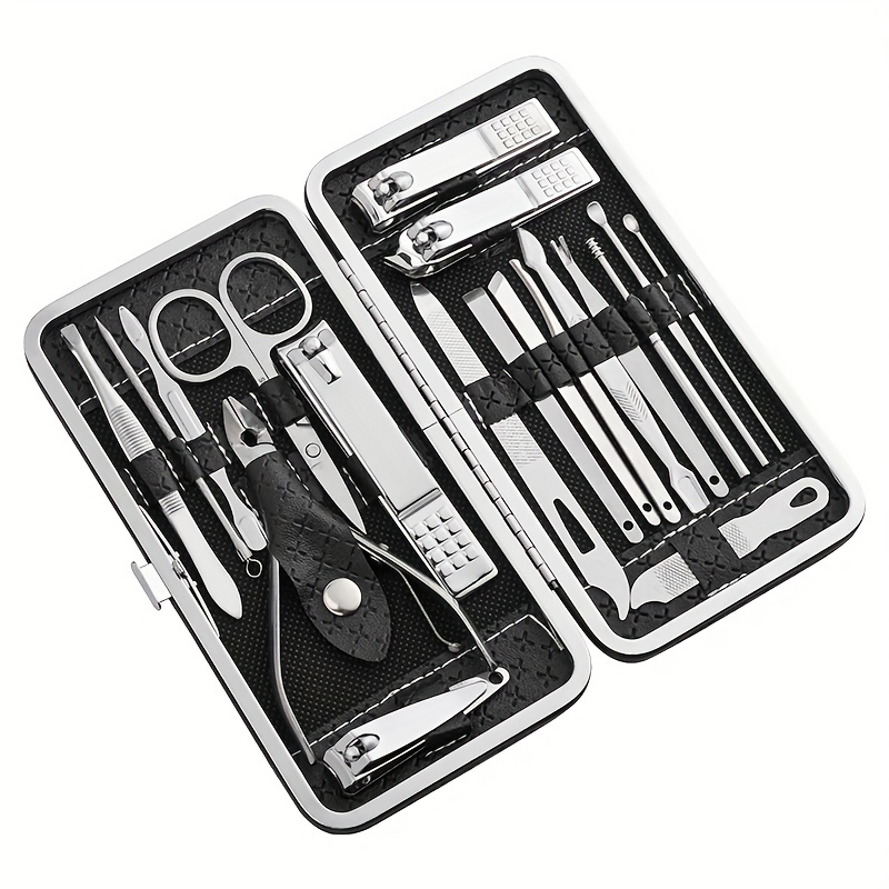 Image of Home 19pcs Nail Clipper Set Nail Scissors Nail Clippers Men' Toe Nail Full Tool Professional