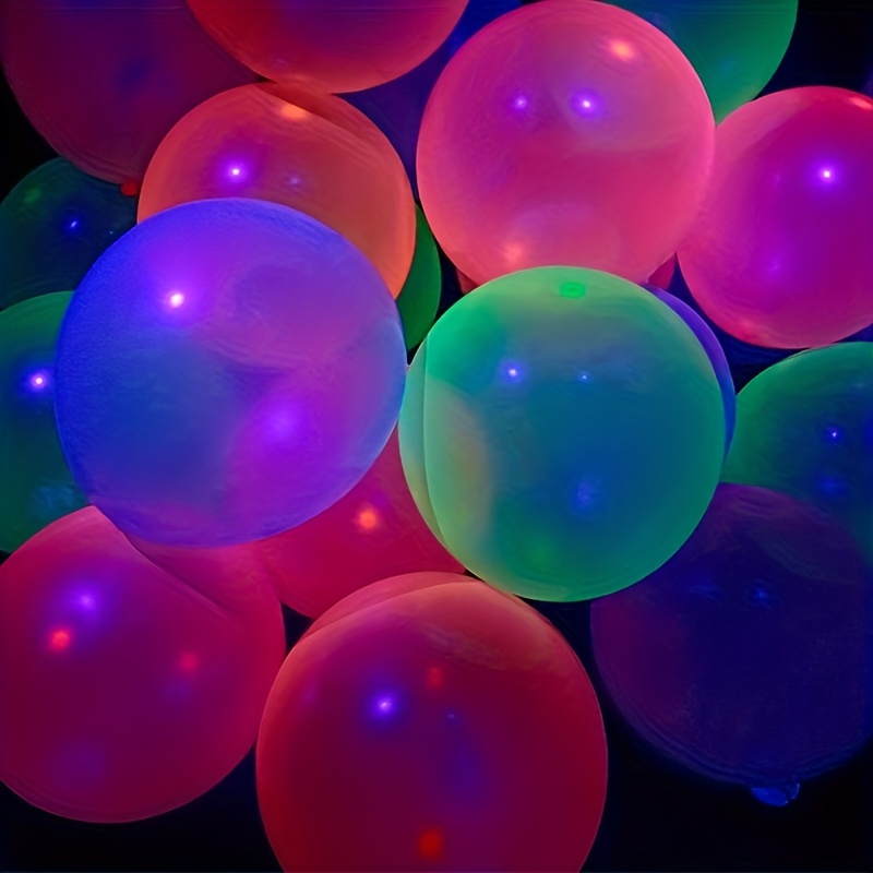 Mixed Color Transparent Fluorescent Balloons Glow In Purple - Temu