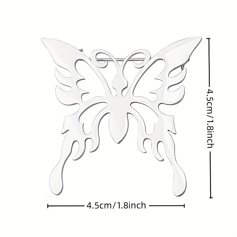 Animal Titanium Steel Butterfly Brooch Suit Decoration Corsage