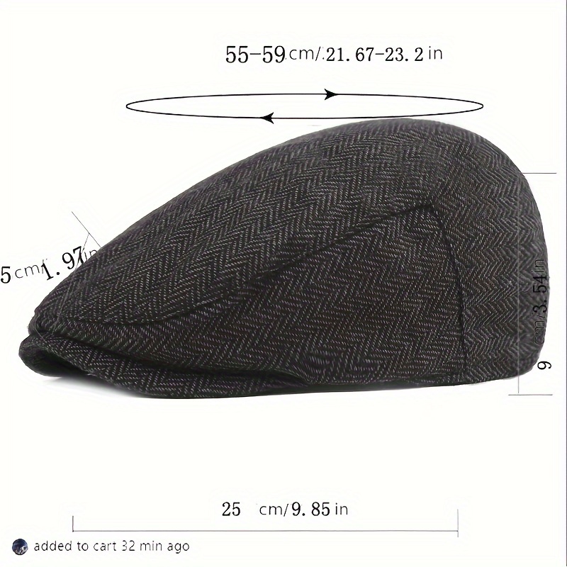 herringbone mens middle aged youth summer beret cap for outings
