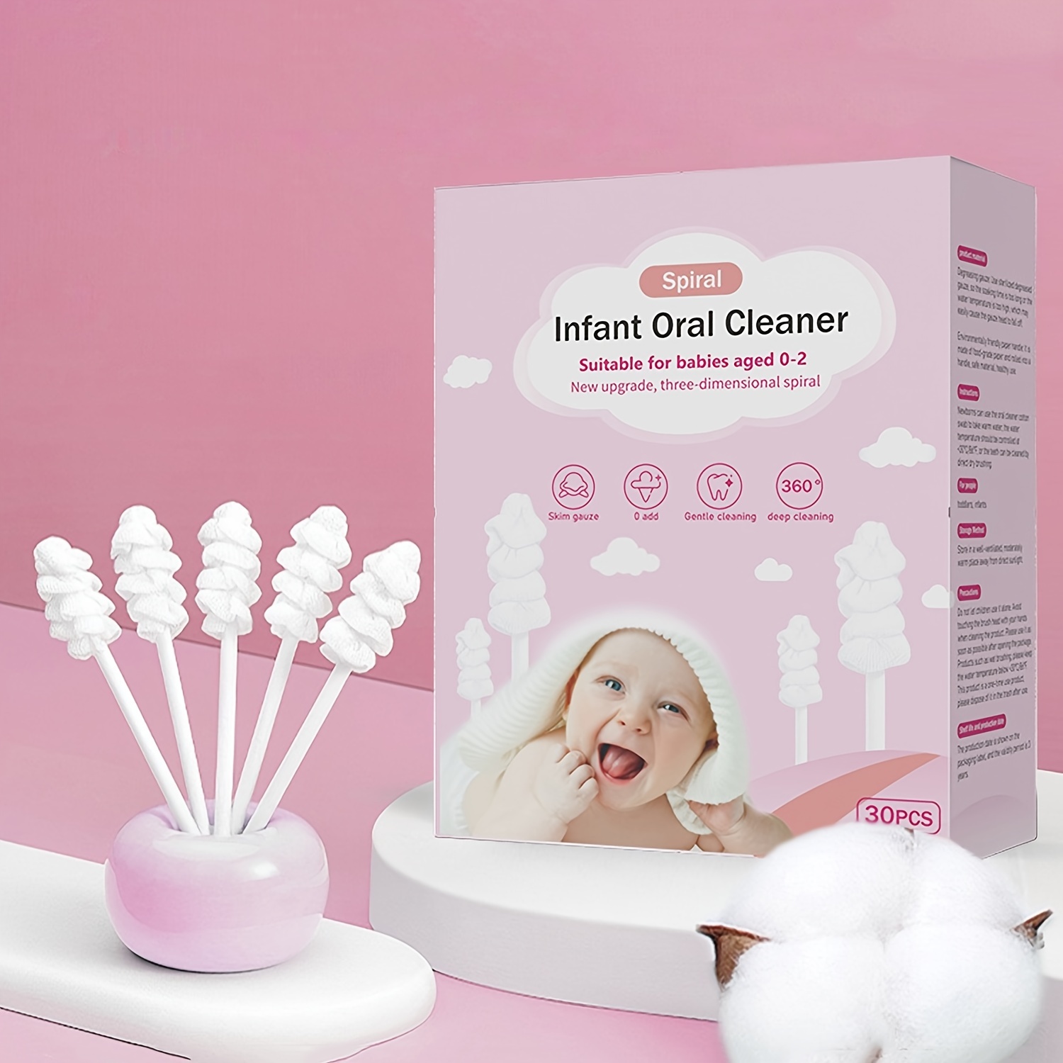 30pcs Baby Tongue Cleaner for Babies 0-2 years old