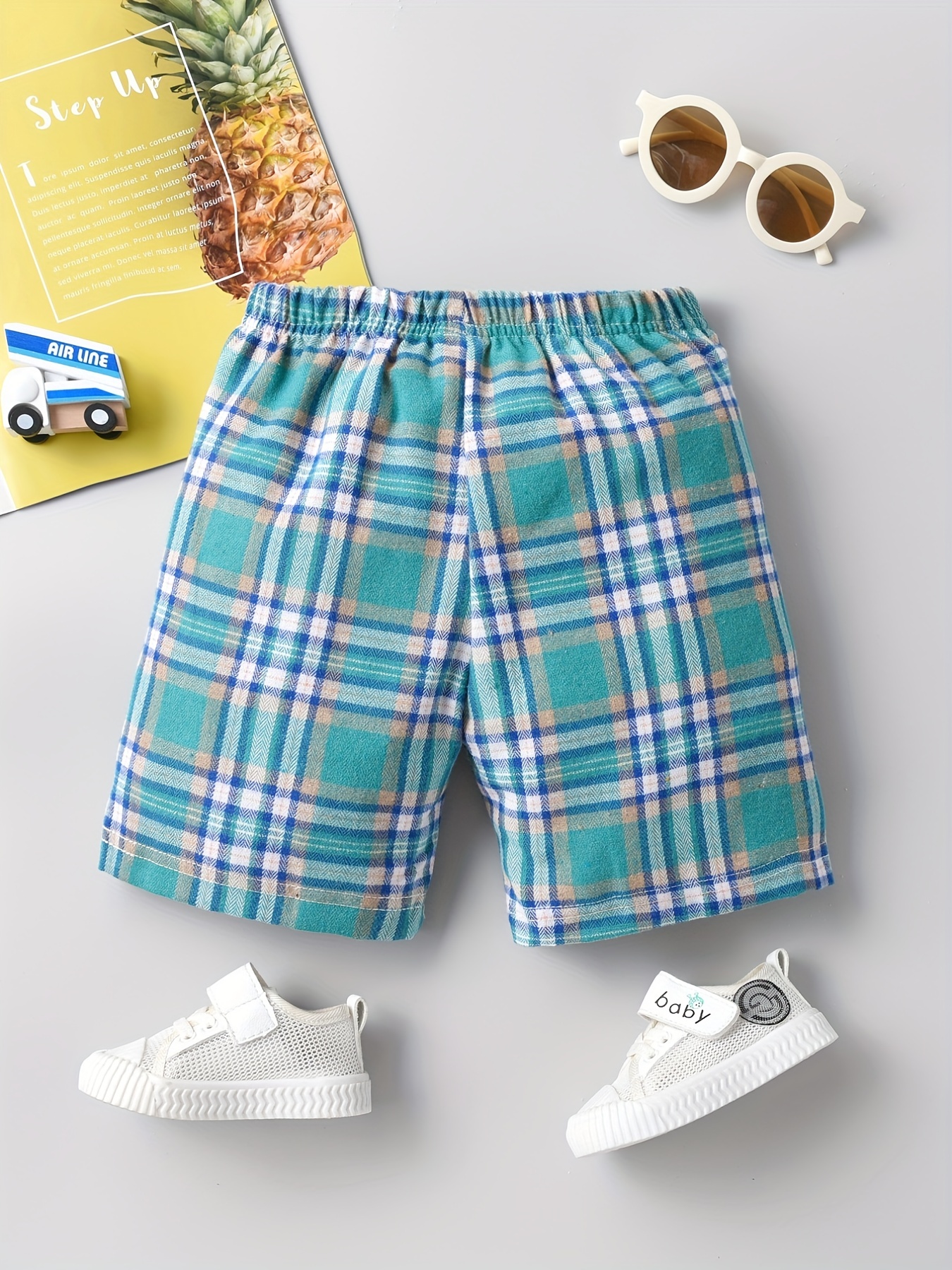 Plaid shorts hot sale kids