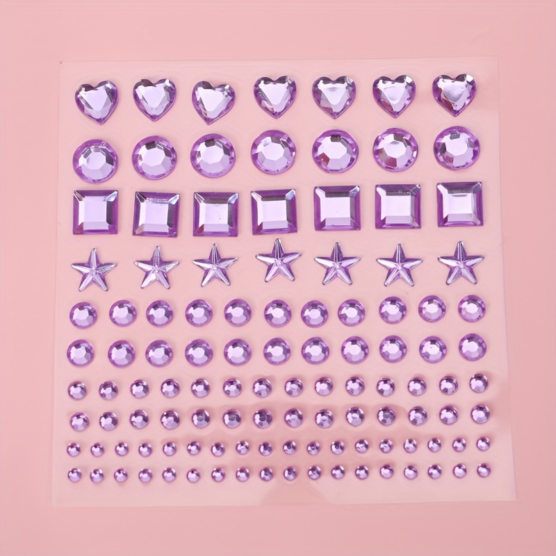 1 Sheet 140+Pcs Gem Stickers Rhinestones For Crafts - Self Adhesive Jewels  Stickers, Acrylic Gems DIY Craft Decorative Diamond Stickers, Small  Stickers For Kids