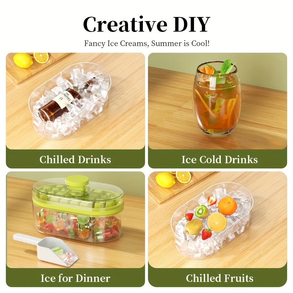 Ice Cube Maker Set Newest Creative Pressing Ice Lattice Mold Tray Making  Tool for Chilling Cocktail Whiskey Kitchen Accessories