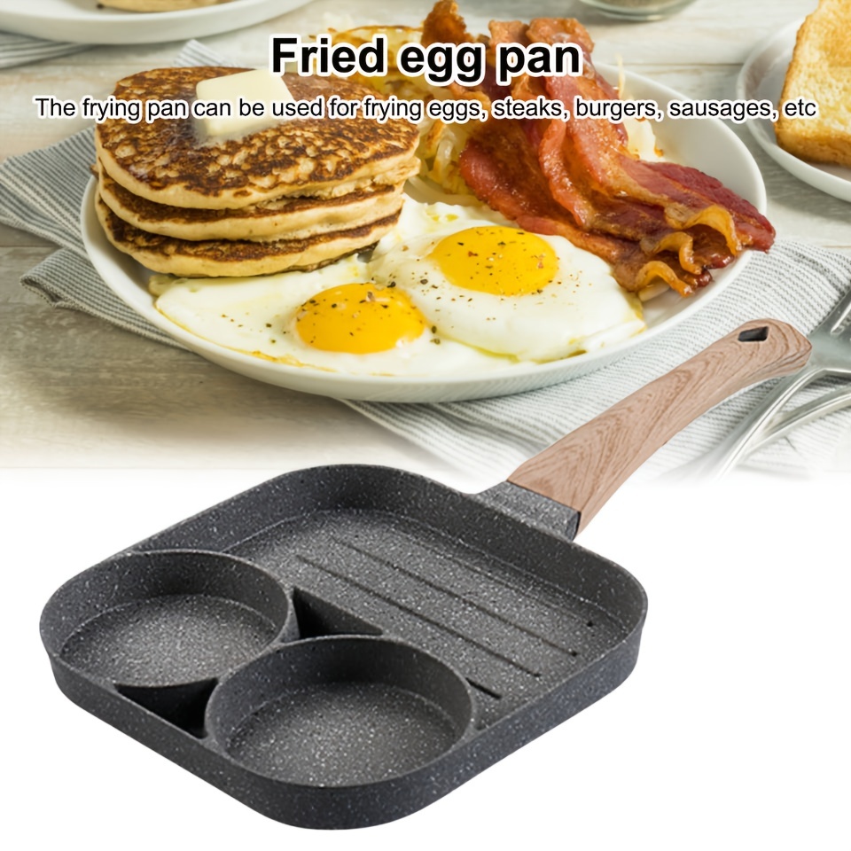 2/4 Holes Egg Frying Pan, Fried Egg Pan Nonstick 4 Cups Pancake Pan, Omelette  Pan, Egg Cooker, Medical Stone Cooker For Breakfast, Suitable For Gas/ electric/gas Induction Stove - Temu