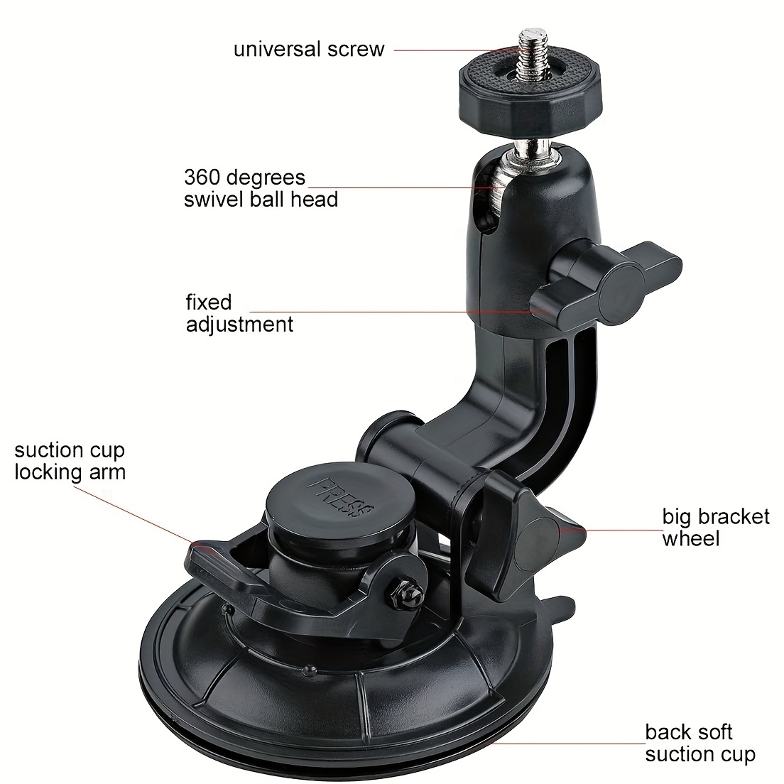 Action Camera Bracket Car Mount Suction Cup Windshield For GoPro Hero|DJI  OSMO