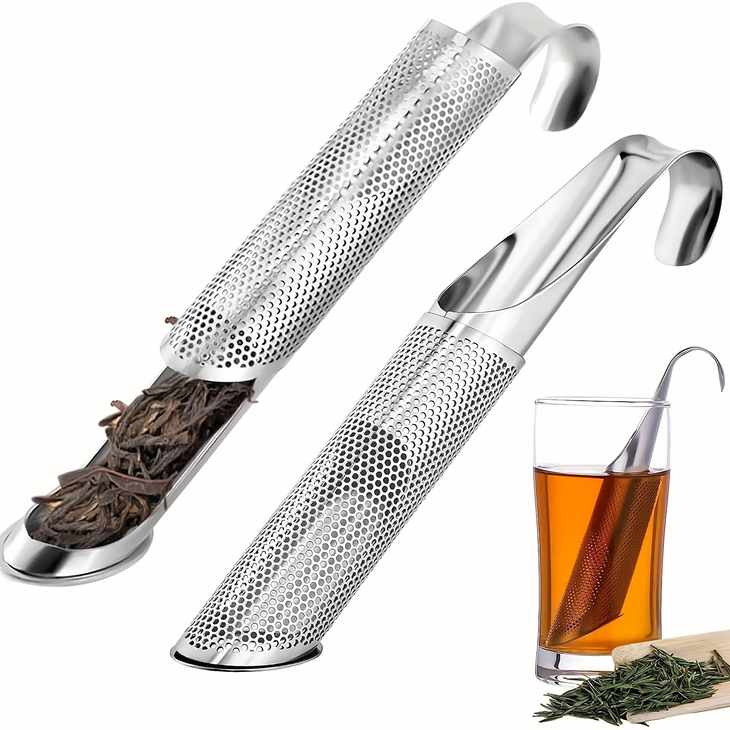  Difusor de té, difusor de té de acero inoxidable para té  suelto, difusor de té de acero inoxidable, 2 unidades de infusor de té,  colador de bolas para colador de especias