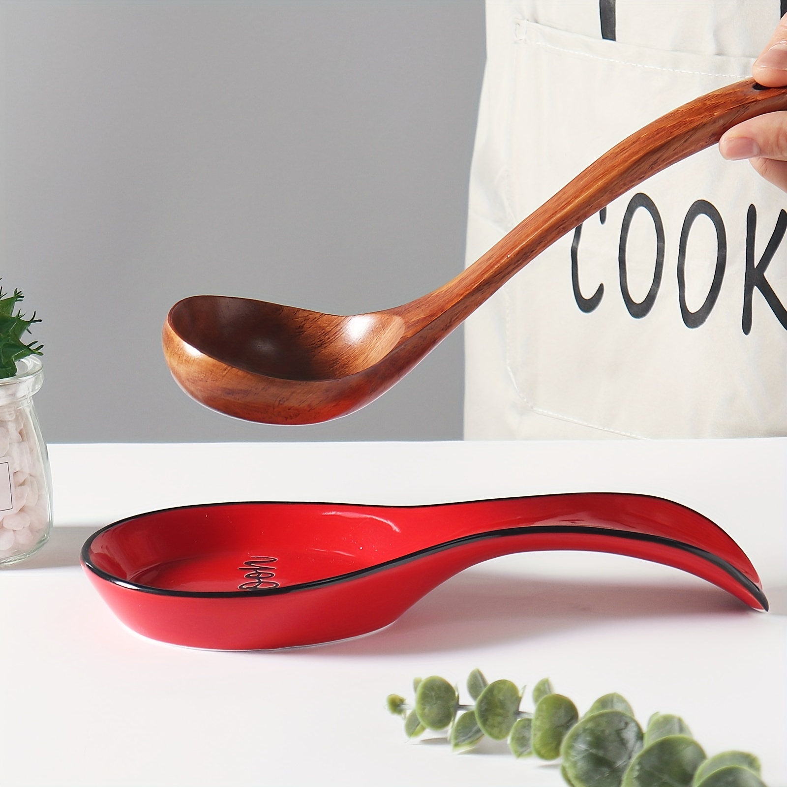 Red The Crab Kitchen Spoon Rest - Spatula Holder For Pots And