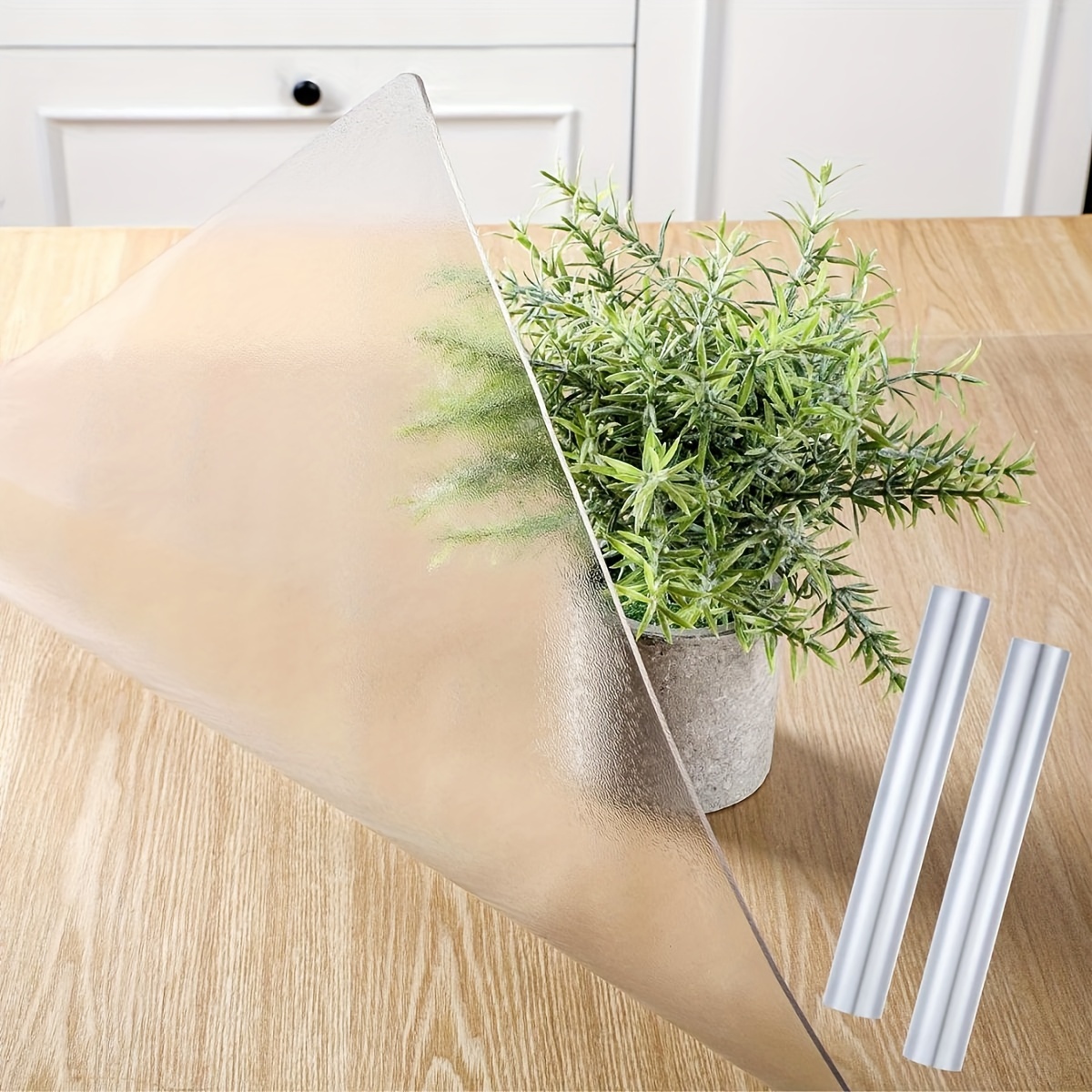 Clear Soft Glass PVC Dinning Table Cover Protector Rectangle Desk