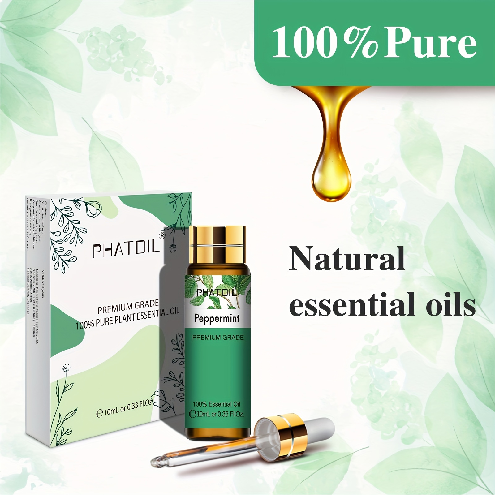 Peppermint Essential Oil 10ml for Aromatherapy Diffusers