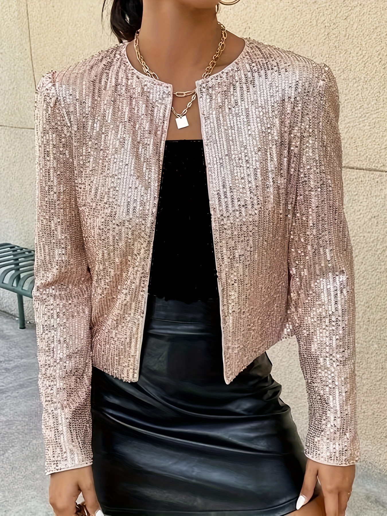 Rose gold sequin on sale cardigan