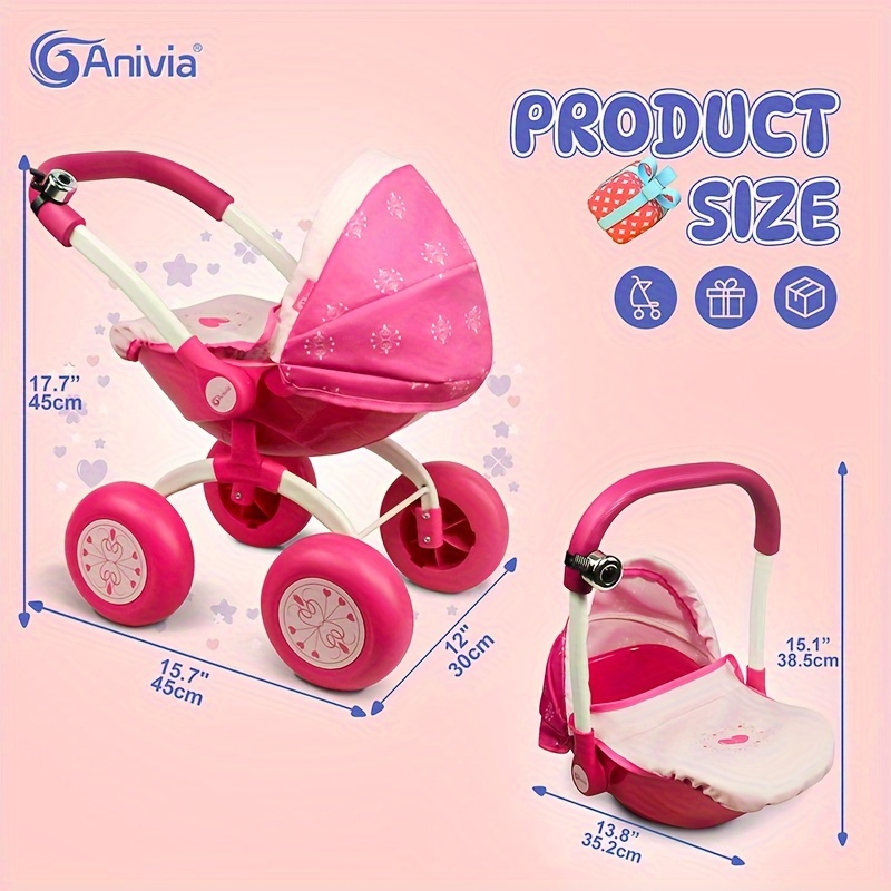 Anivia Baby Doll Stroller For Toddlers To Play Toy Baby - Temu