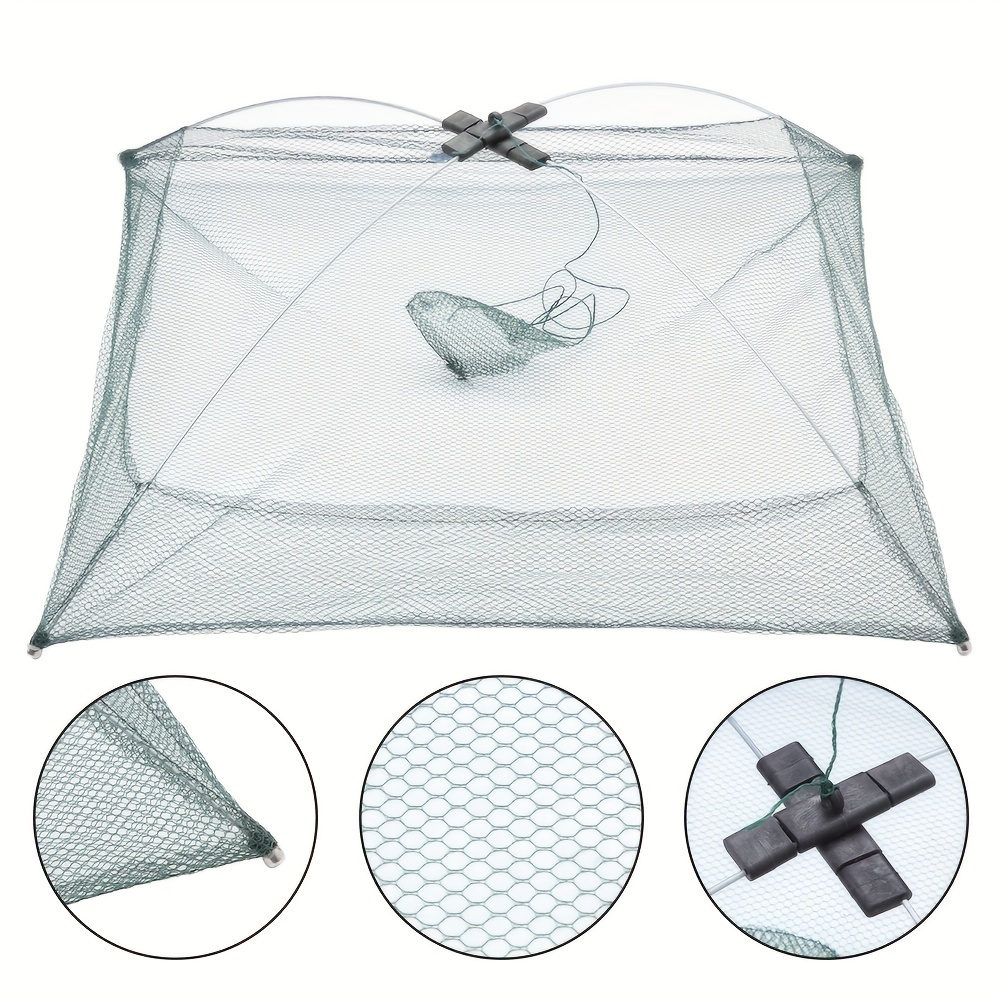 Portable Folding Square Fishing Net Crab Shrimp Fishing Trap - Temu