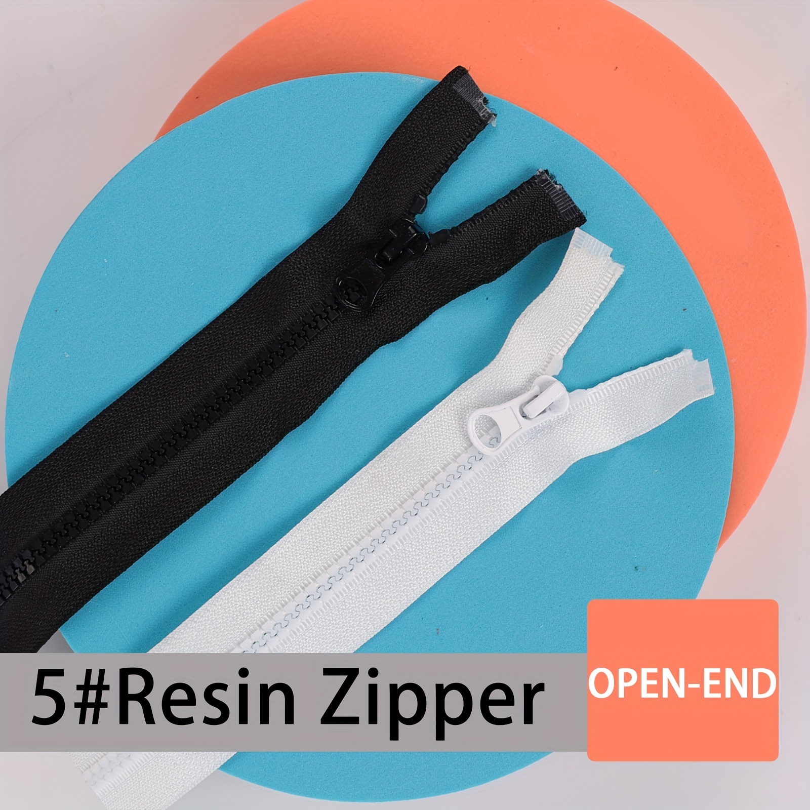 1pc No. 10 Resin Double Open Tail Zipper Ordinary Teeth Garment Jacket Down  Jacket Strip Zipper Extender For Tight Dress Jacket Zipper Backpack Zipper