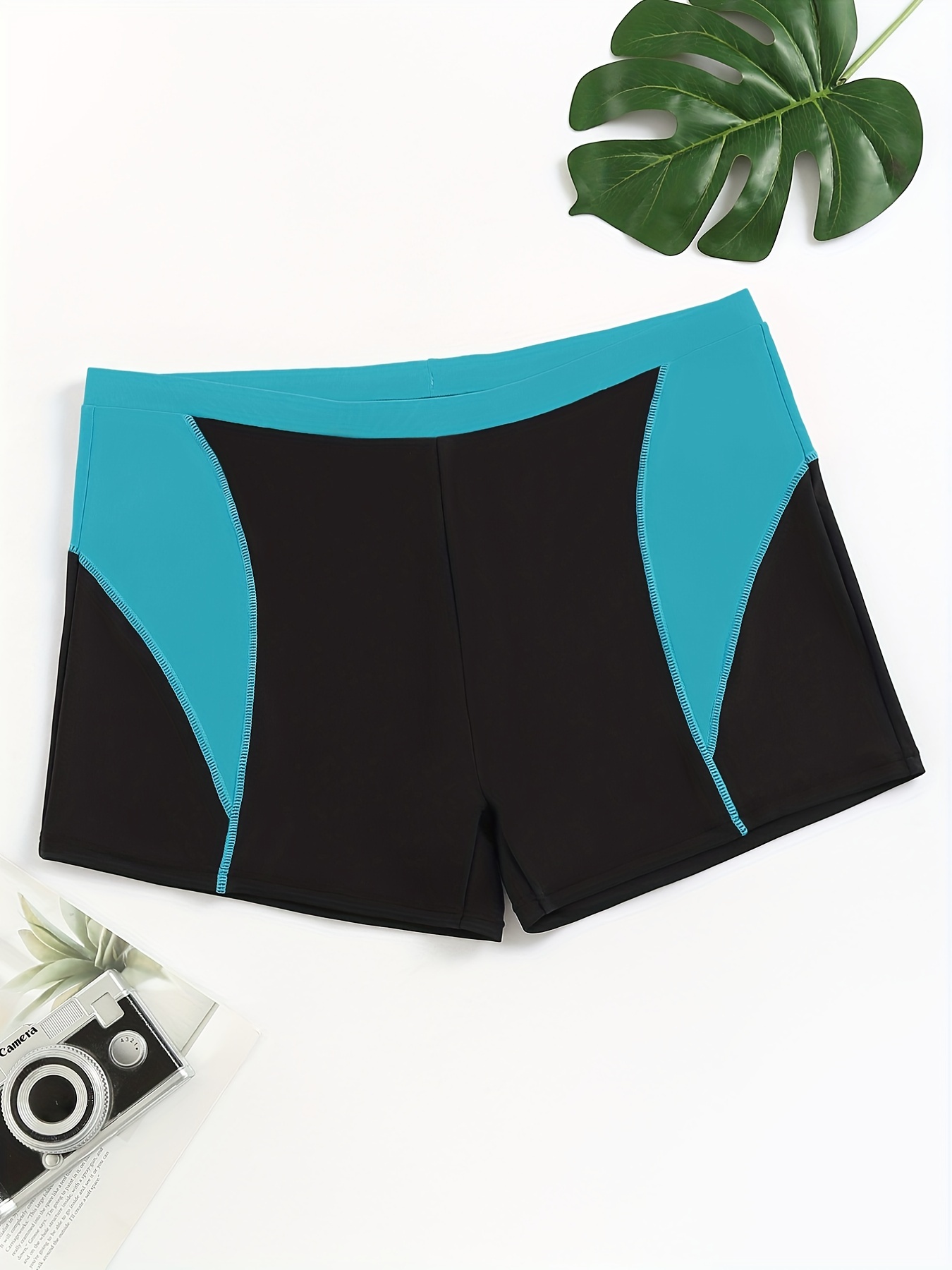 Quick Dry Men's Striped Swim Boxer Briefs Outdoor Surfing - Temu