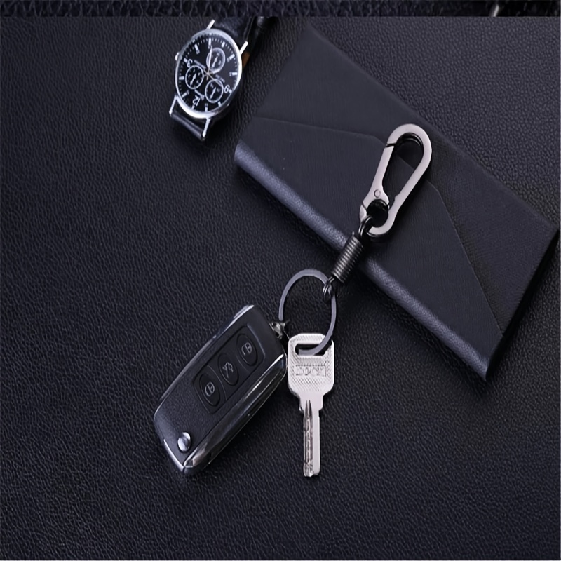 Retro Carabiner Shape Keychain Black Key Chain Car Key Fob - Temu