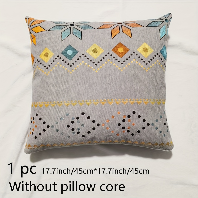 SR-HOME Geometric Chenille Pillow Cover