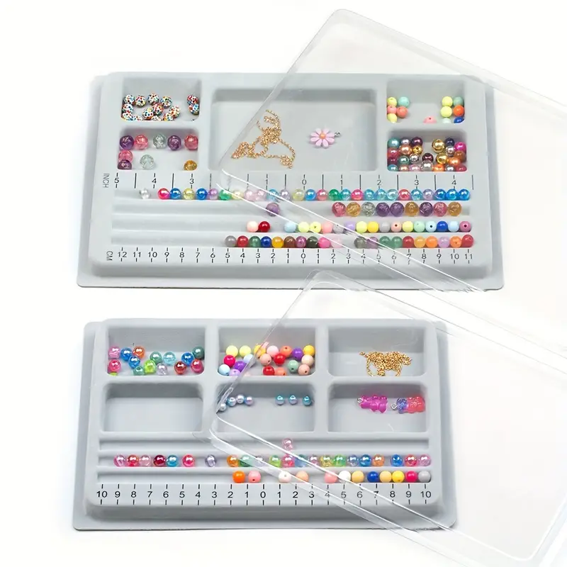 The Hobbyworker Bracelet Beading Board With Lid With Scale - Temu