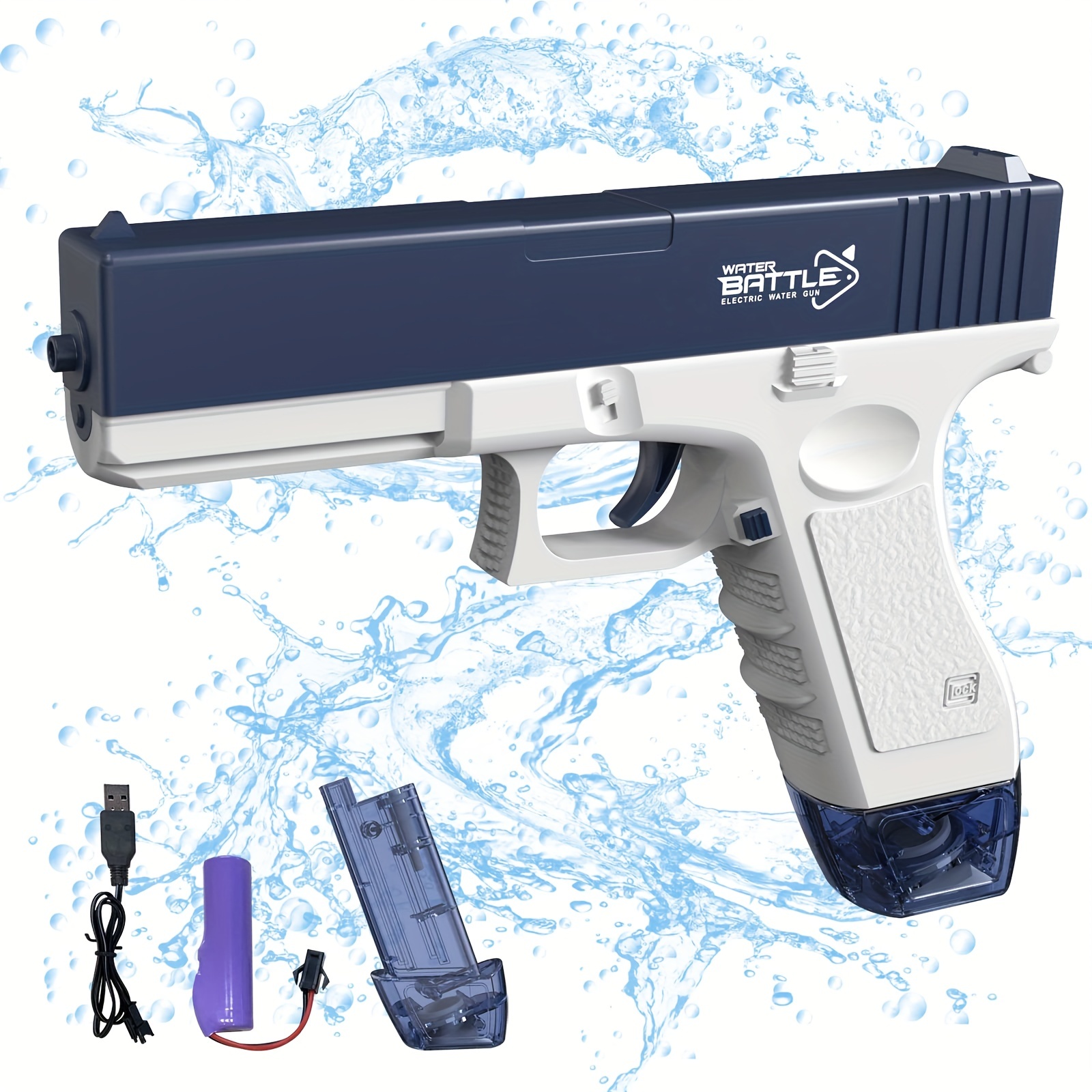 Electric Water Guns 32ft Range Automatic Squirt Guns One Button ...