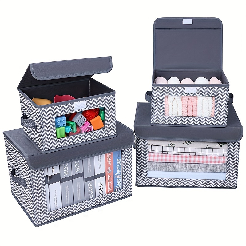 Plastic Foldable Storage Box Storage Organizer Box With - Temu