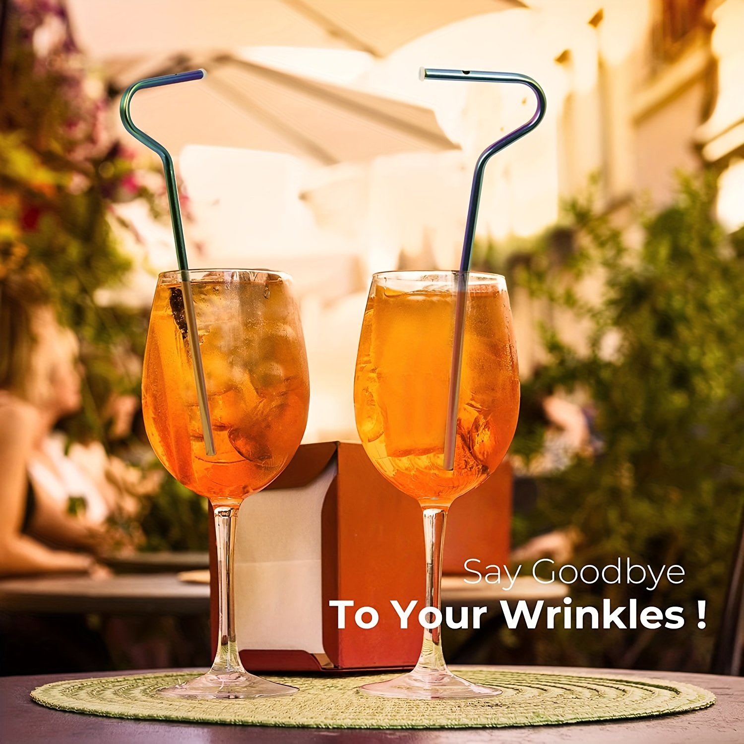 2pcs Anti Wrinkle Straw, Reusable Glass Straw For Stanley Cup