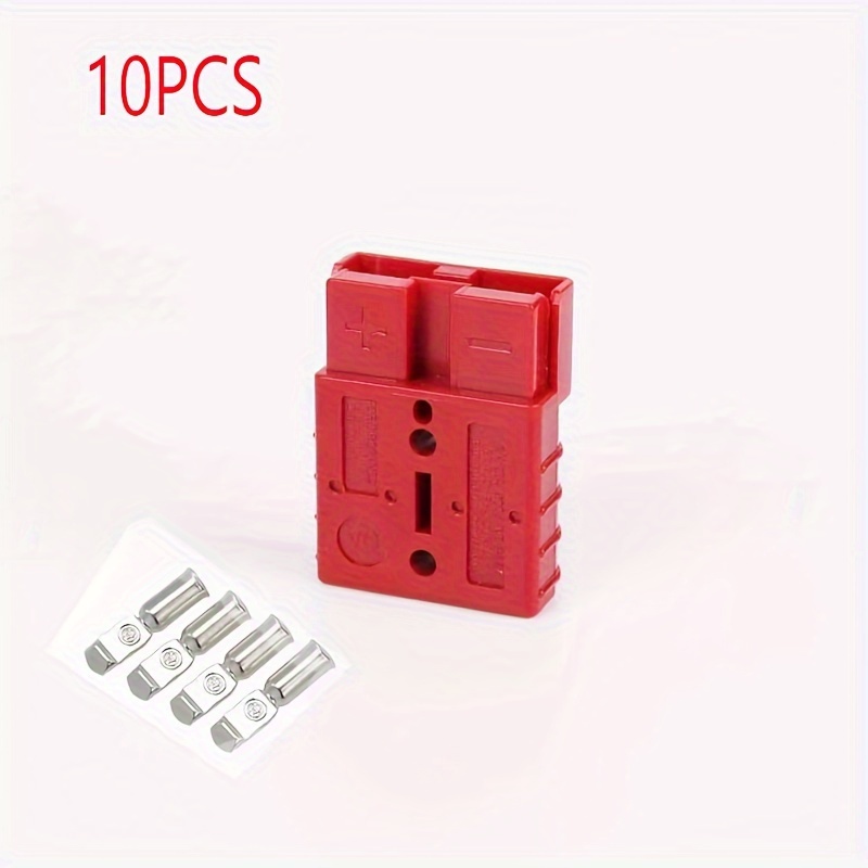 E-shop 10 Stück Original Stecker | Geeignet für Gabelstapler, Batterie, 50A 6AWG, Wohnwagen, Anhänger, Solar, 4x4 LKW | Hergestellt aus ABS, Anwendbar