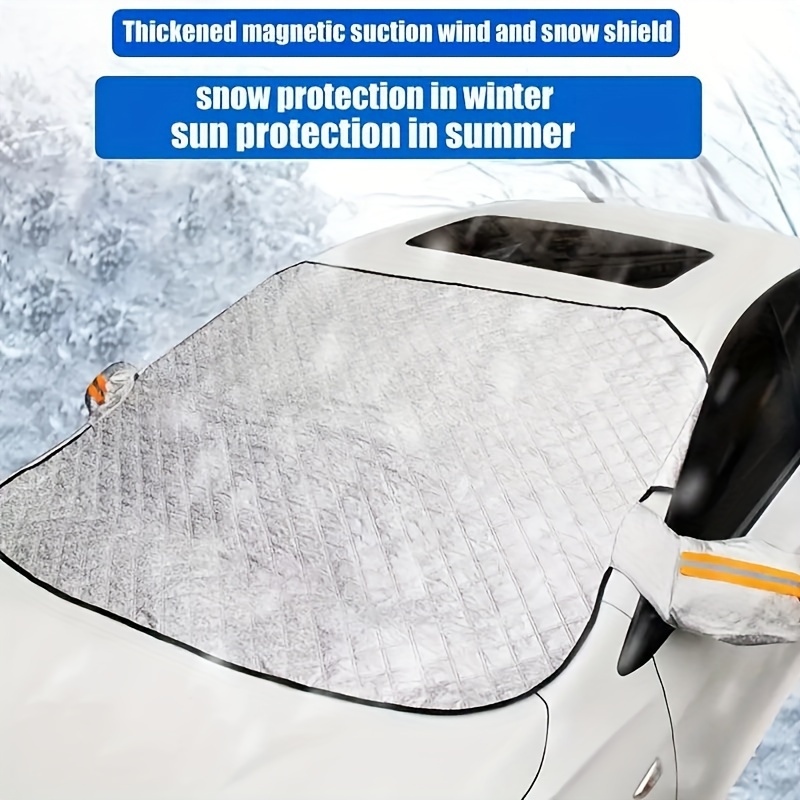 Housse de pare-brise d'hiver Antigel Anti-neige Bouclier anti-gel Soleil  Couvercle de pare-soleil toutes saisons Protège les fournitures de voiture