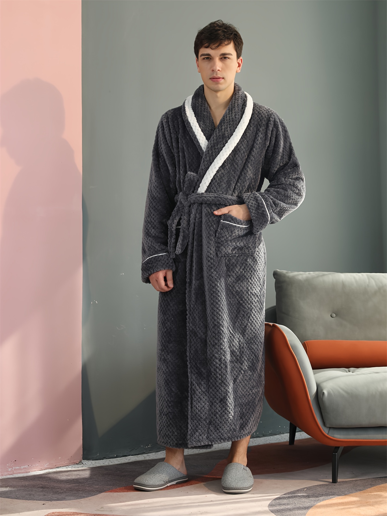 Fluffy Thick Microfibre Flannel Velvet Bathrobe Sleep Robes for Lady Shawl  Collar Bathrobe Coral Fleece Bath Robe - China Dress and Pyjamas price