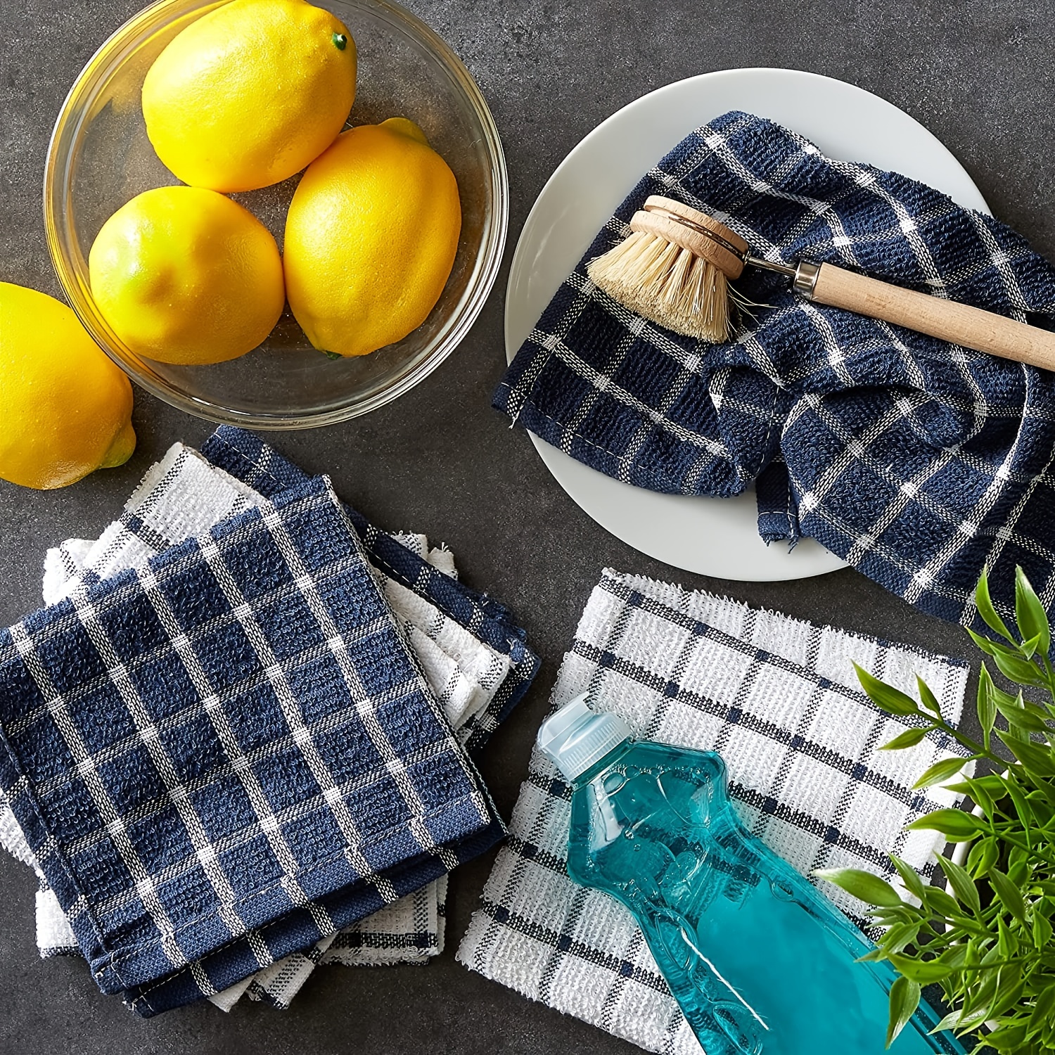 10/20pcs Kitchen Towels And Dishcloths Rag Set 9.4in*5.5in Small Dish Towels  For Washing Dishes Dish Rags For Everyday Cooking Baking-Random Color