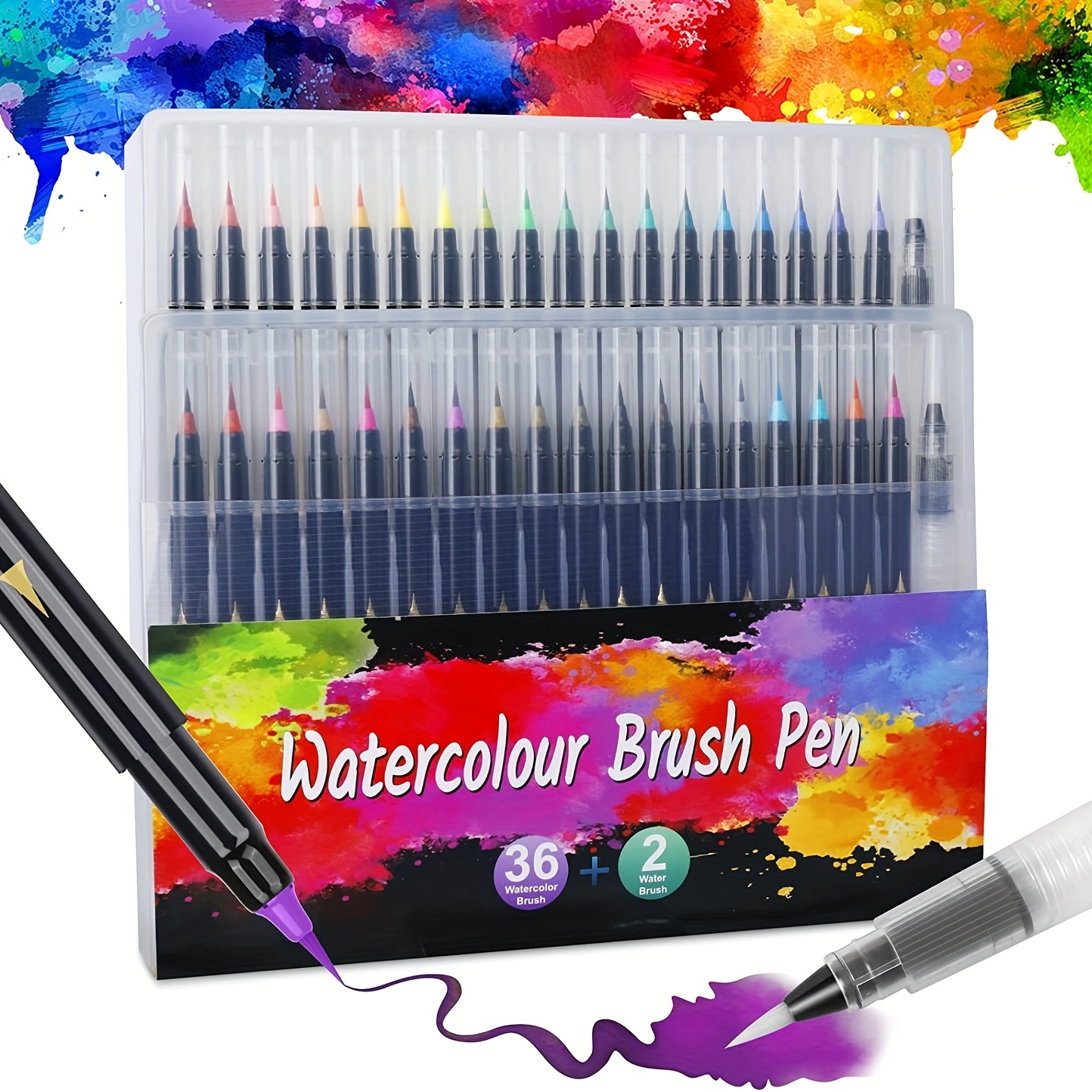Watercolor Brush Pens Refillable Watercolor Brush Pens Water Paint Brushes  For Watercolor Painting - Temu Philippines