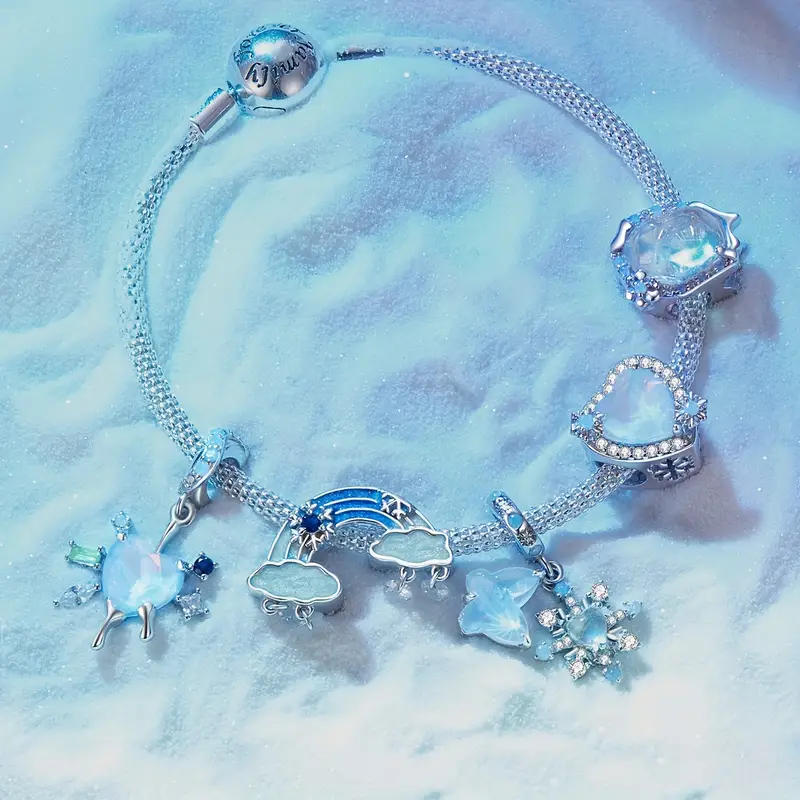5 Styles 925 Sterling Silver Beads Pendants Christmas - Temu