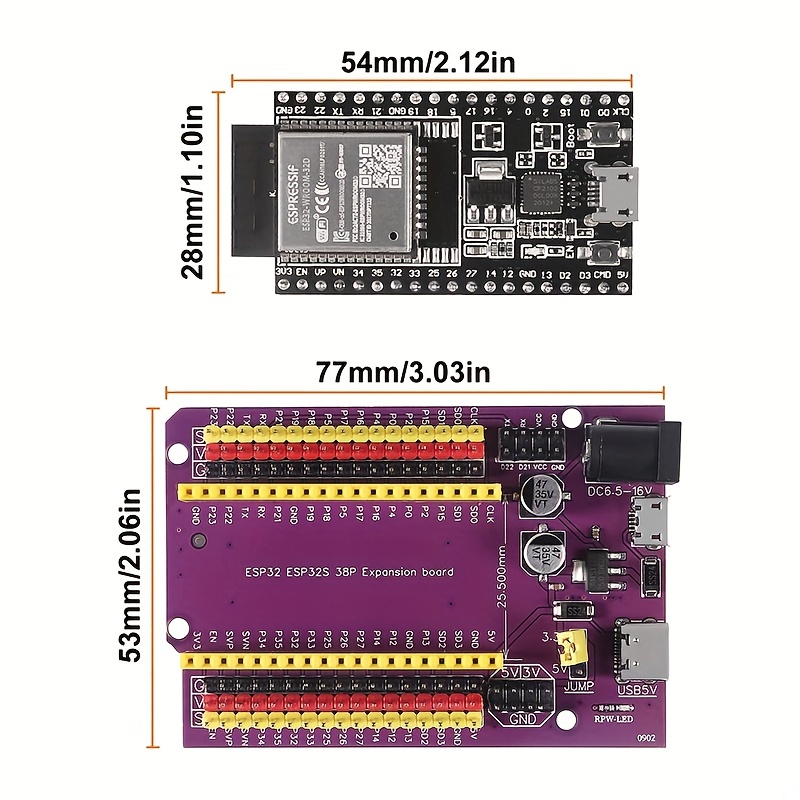 ESP32S Dev Kit C V4 NodeMCU WLAN Dev Board compatible with Arduino