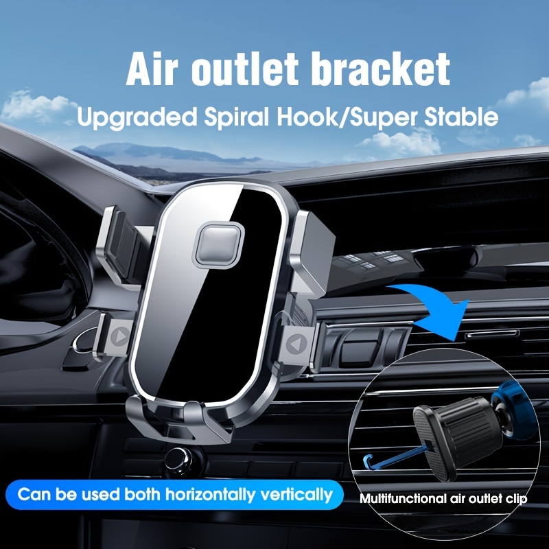 Support de téléphone portable pour la ventilation de voiture 360 crochet  rotatif universel support de téléphone voitures accessoires