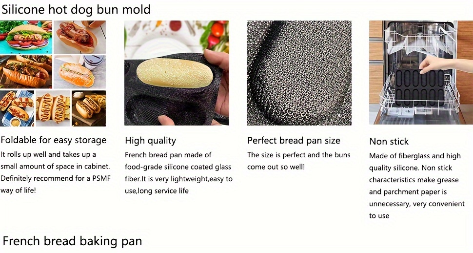 Non Stick Bread Tray for Baking Buns Mesh Silicone Coated Glass Fiber  Hamburger Mold Perforated Bakery Molds Hamburger Bun Pan