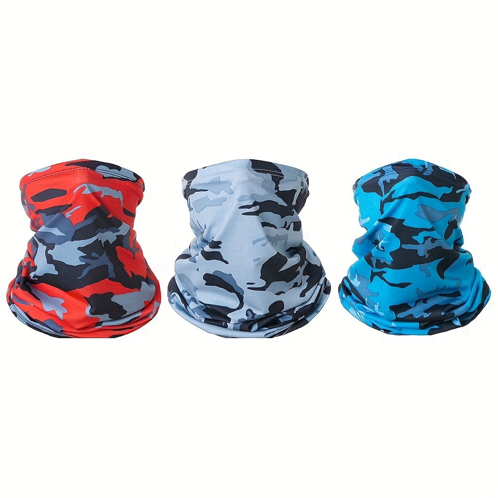 Colorful Camouflage Neck Gaiters Breathable Sunscreen Face - Temu