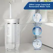 4 in 1 dental irrigator wireless dental irrigator oral irrigator with diy mode 4 nozzles dental irrigator portable usb charging for home travel daily dental care for men and women ideal gift dental water floss details 2