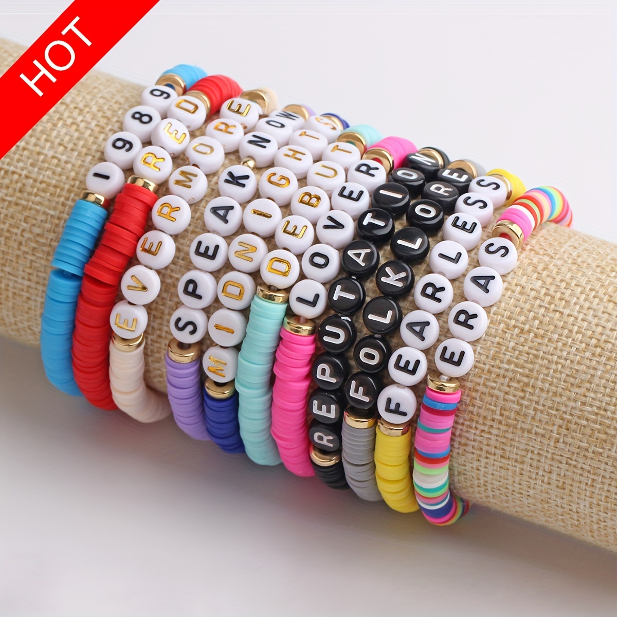 Letter N multicolor stones bracelet