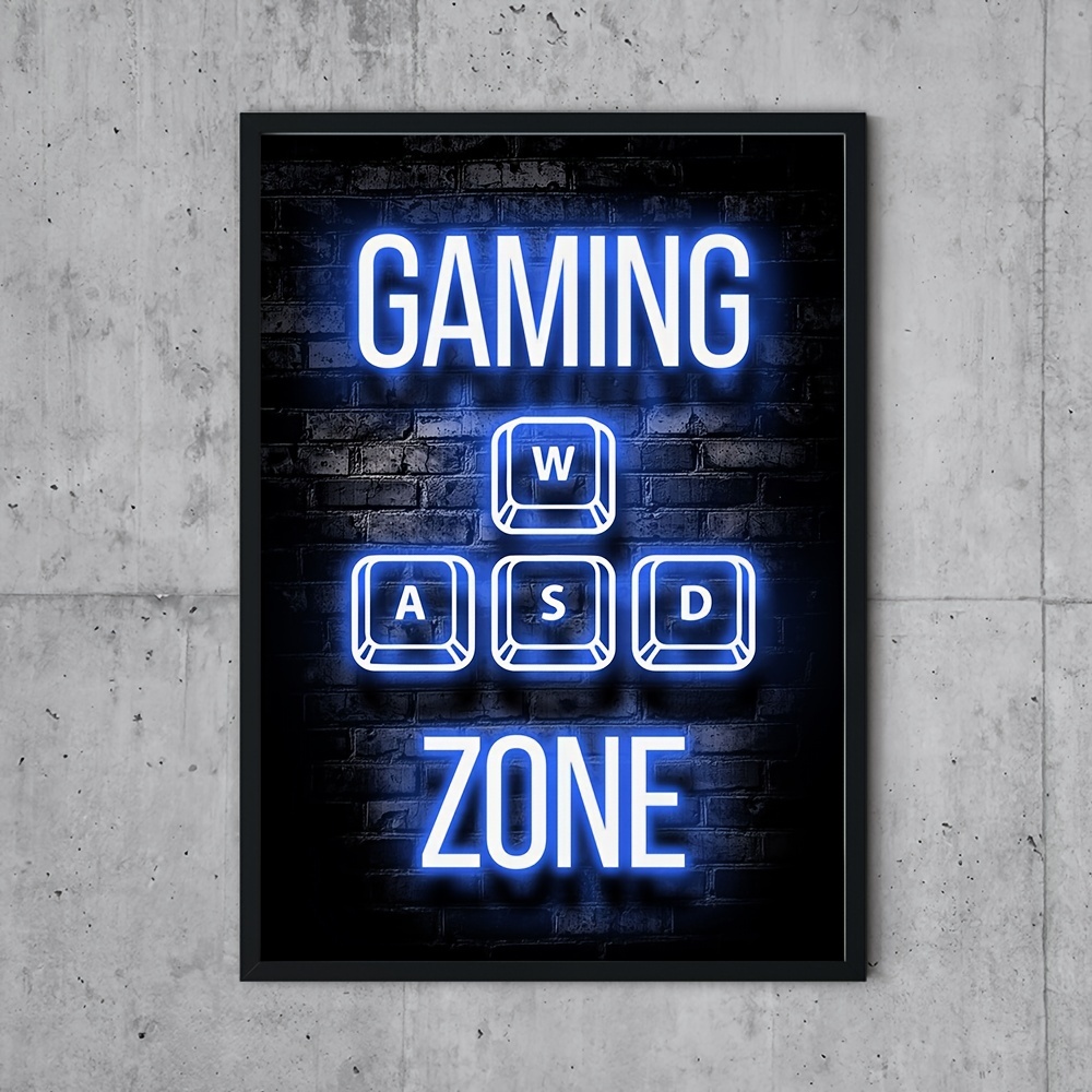 4pcs/set Neon Video Game Sign Posters - Playroom Decorative Wall Art for  Gamers - Vibrant Colors and Retro Style - No Frame Needed