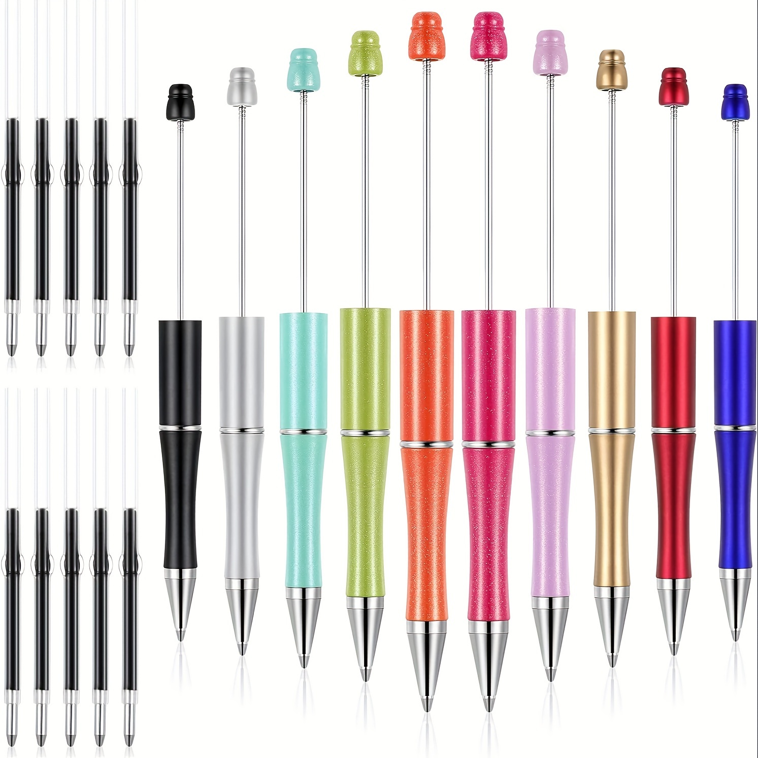 6pcs DIY Beadable Ballpoint Pens - Perfect for School, Office, or Wedding  Gifts!
