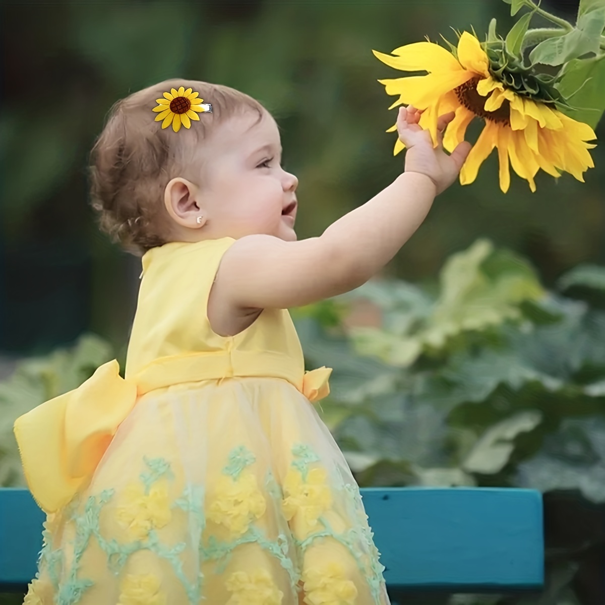 Adorable Felt Daisy Flower Hair Clips Little Girls Sweet - Temu