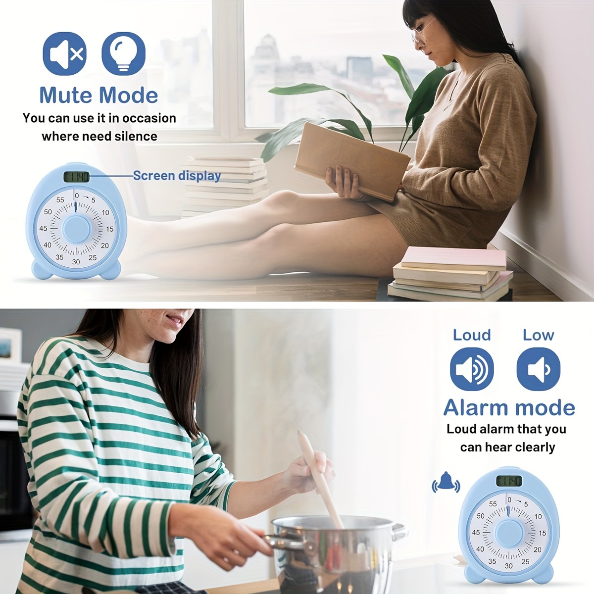 Timer Visual Timer With Night Light 60 minute - Temu