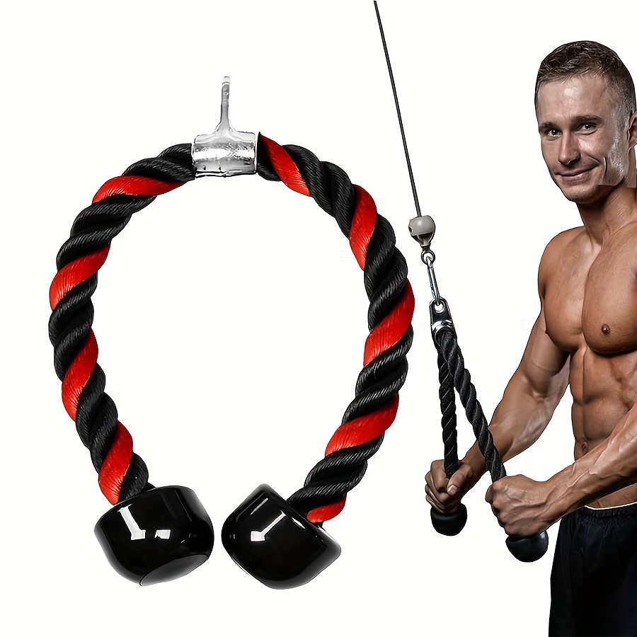1pc Pull Down Rope, Tricep & Bicep Exercise Attachment For Cable Machines,  Gym Workout Equipment