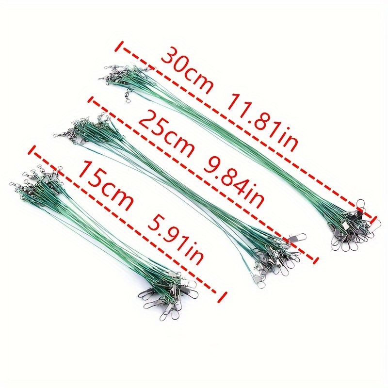  Wire Leader, 100PCS Swivels Snap Robust Fishing