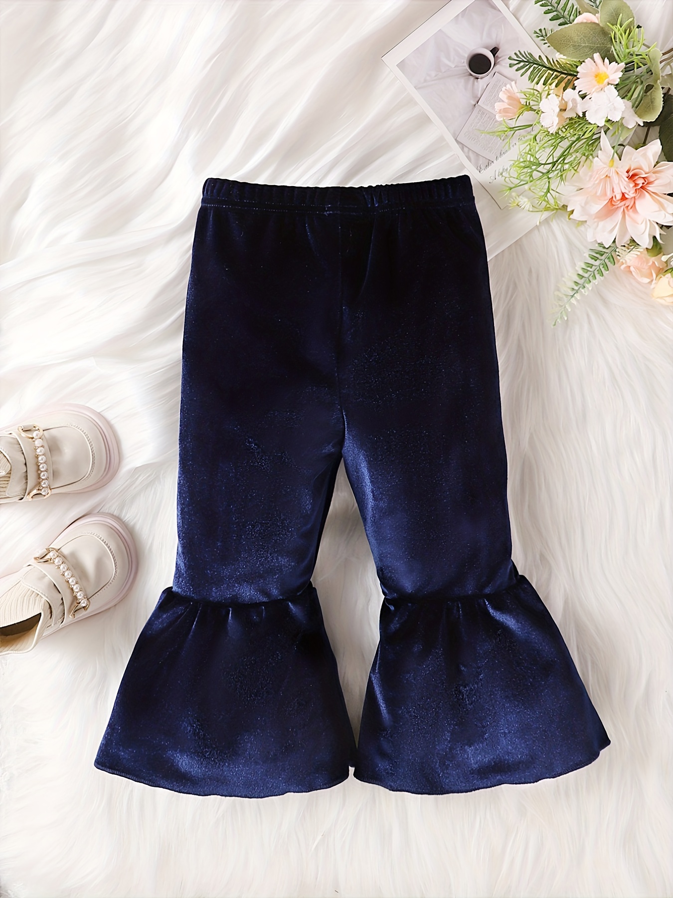 Flared Pants Rib Flare Legging for Girls Ribbed Jersey Flare Trousers for  Girls BOHO Bell Kids Pants Black Trousers -  Canada