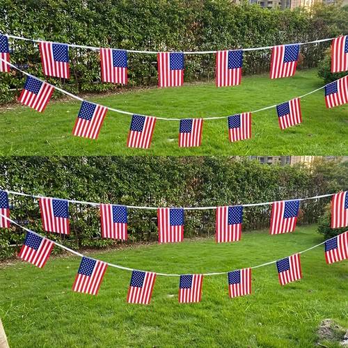 american flag string bunting 10 meters long 20 30cm flags for july 4th classroom garden and event party decorations party supplies home wall decor holiday decorations