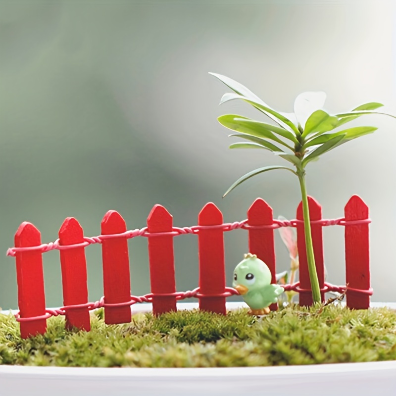 100 * 5cm Mini clôture en bois bricolage miniature fée jardin bois barrière  maison de poupée vitrine artisanat décoration intérieure accessoires